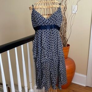 NWT INC navy and tan dress